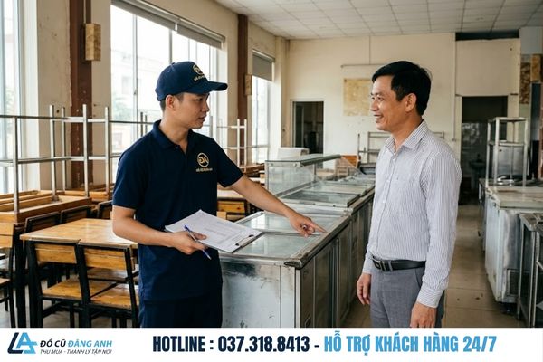 Đồ Cũ Đặng Anh kiểm tra và trao đổi trực tiếp với khách hàng tại mặt bằng