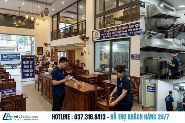 Mặt bằng nhà hàng sau khi Đồ Cũ Đặng Anh hoàn tất việc thu dọn
