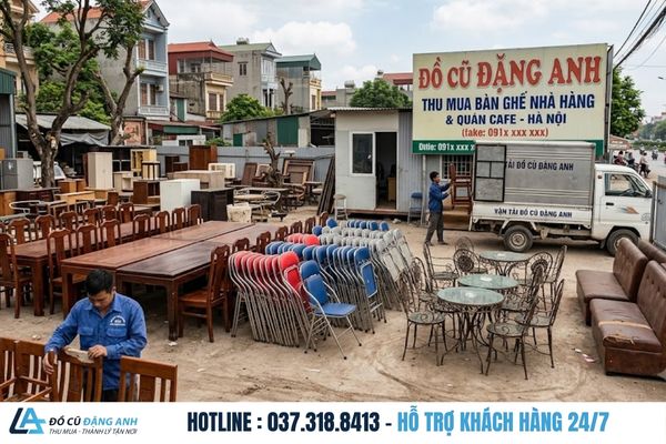 Các loại bàn ghế nhà hàng Đồ Cũ Đặng Anh đang thu mua thực tế