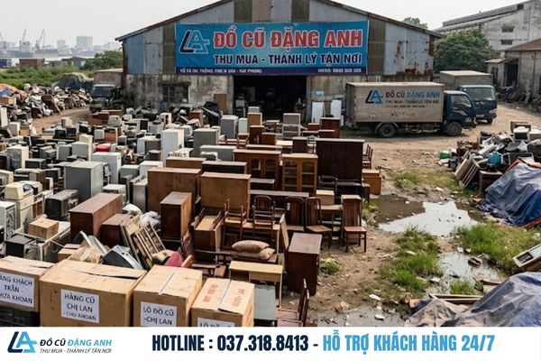 Toàn cảnh lô đồ cũ của khách trước khi kiểm tra - kinh nghiệm thanh lý đồ cũ không bị ép giá