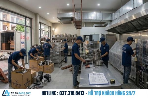 Đồ Cũ Đặng Anh đang tập kết thiết bị trước khi đưa lên xe